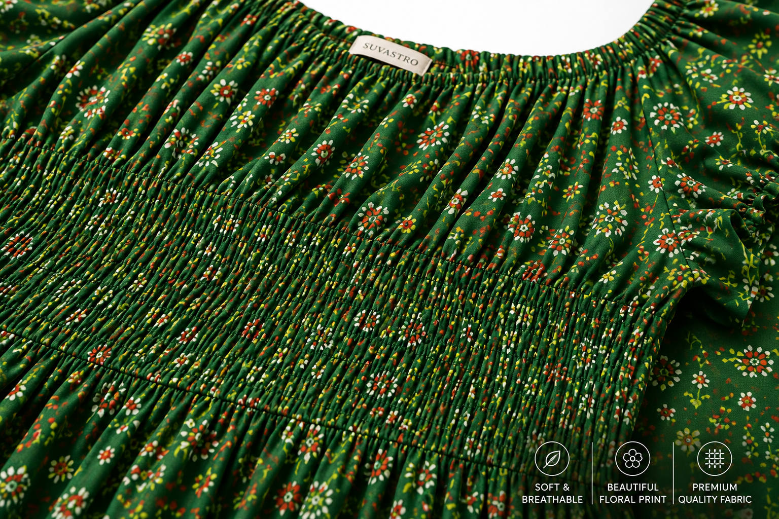 Floral Printed Dress - Fabric Detail